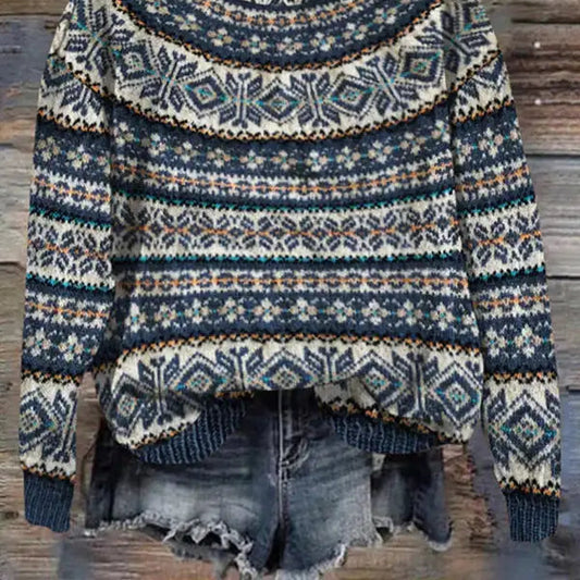 Stylish Knit Hooded Pullover